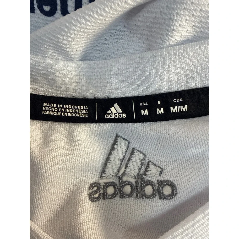 Adidas Center of Excellence Hockey Jersey Mens Medium White Long Sleeve V-Neck